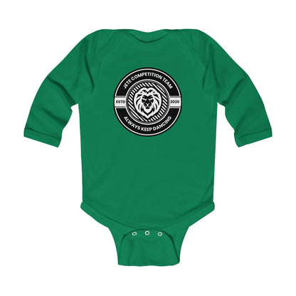 "Jeté Competition Team – Always Keep Dancing" Infant Long Sleeve Bodysuit – Collegiate-Inspired Dance Graphic Baby Outfit for Future Performers
