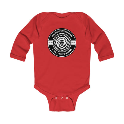 "Jeté Competition Team – Always Keep Dancing" Infant Long Sleeve Bodysuit – Collegiate-Inspired Dance Graphic Baby Outfit for Future Performers