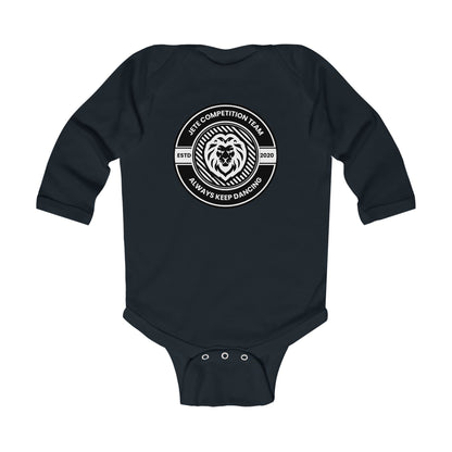 "Jeté Competition Team – Always Keep Dancing" Infant Long Sleeve Bodysuit – Collegiate-Inspired Dance Graphic Baby Outfit for Future Performers