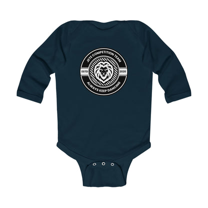 "Jeté Competition Team – Always Keep Dancing" Infant Long Sleeve Bodysuit – Collegiate-Inspired Dance Graphic Baby Outfit for Future Performers