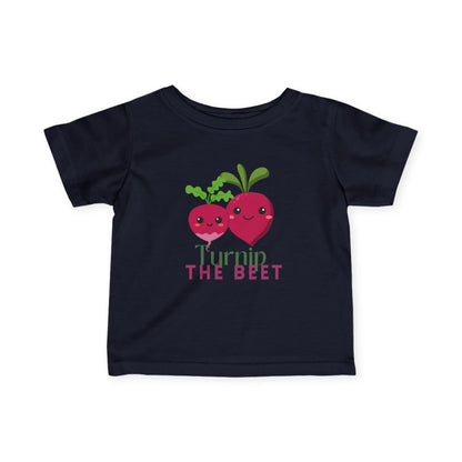 "Turnip the Beet" Cute Veggie Dance Infant Fine Jersey Tee – Funny Baby Dance T-Shirt with Adorable Pepper Graphic