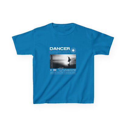 "Dancer" Arabesque on the Beach – Youth Short Sleeve Dance Tee in Streetwear-Inspired Style