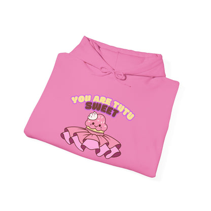 "You Are Tutu Sweet" Unisex Heavy Blend Hooded Sweatshirt – Kawaii Cupcake in Tutu Dance Graphic Hoodie for Adults and Teens