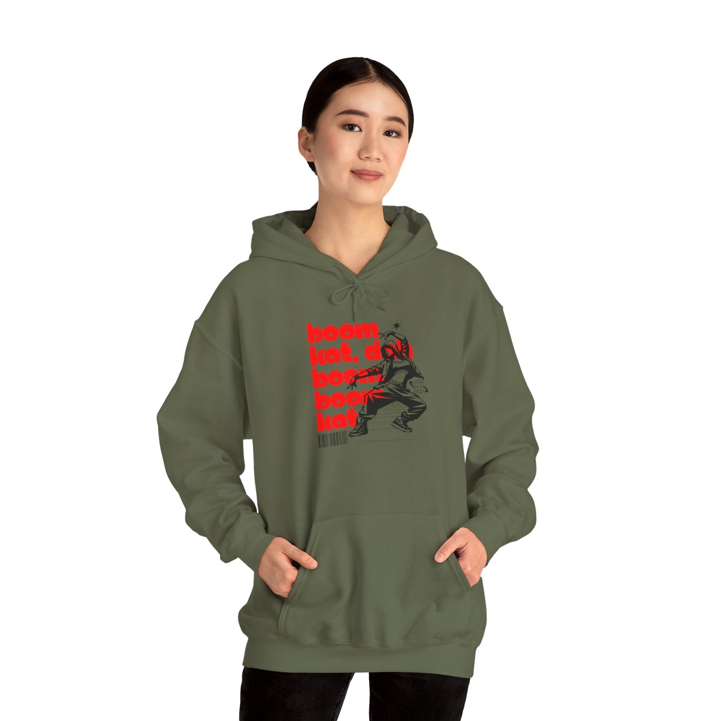 “Boom Kat” Hoodie – Unisex Hooded Sweatshirt with Bold Streetwear-Inspired Dance Graphic