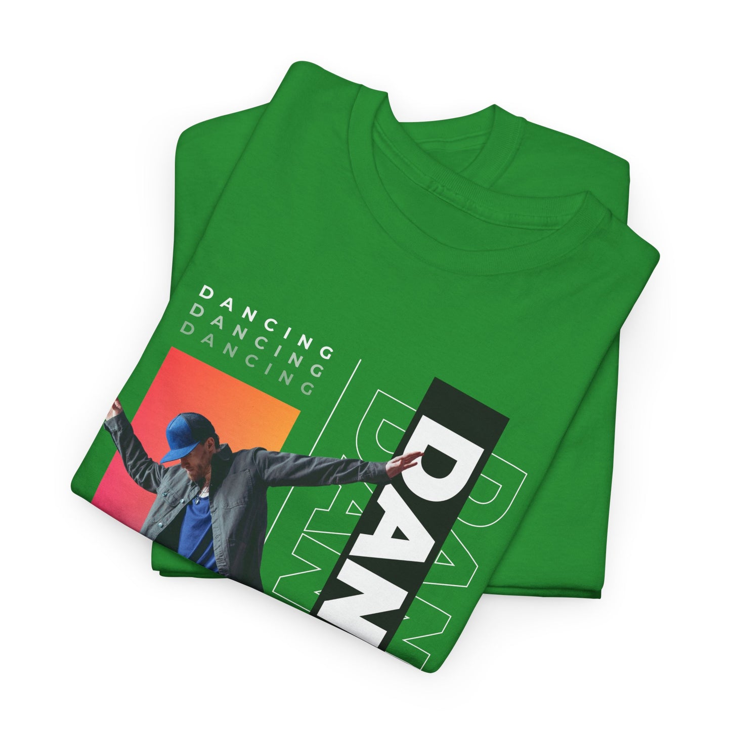 “Dancing” Streetwear-Inspired Male Dancer Unisex Heavy Cotton Tee – Urban Dance Graphic T-Shirt for Performers and Dance Lovers