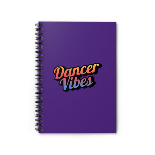 "Dancer Vibes" Spiral Notebook – Colorful Dance-Themed Journal for Dancers, Students & Creative Writers