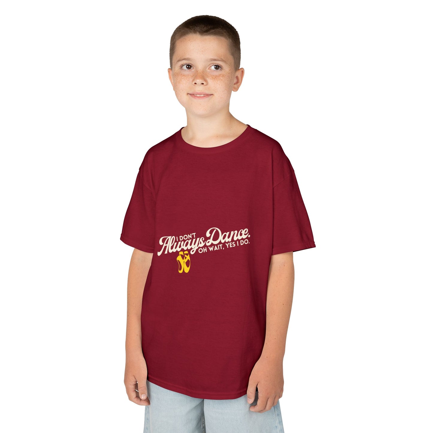 "I Don’t Always Dance.Oh Wait, Yes I Do." Youth Short Sleeve Tee – Bold Text Graphic Dance Shirt for Kids and Young Performers