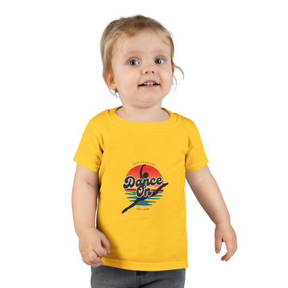 "Keep Calm and Dance On" Toddler Dance T-Shirt – Retro Graphic Short Sleeve Tee for Kids