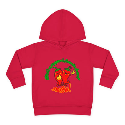"What's a Pepper's Favorite Dance? Salsa!" Toddler Fleece Dance Hoodie – Funny Colorful Pullover for Kids