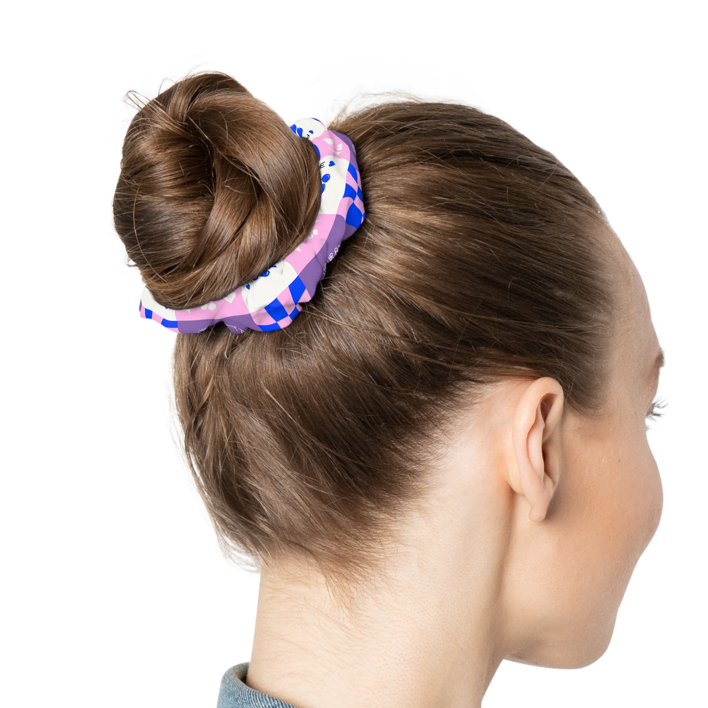 “Dancer – All in Your Attitude” Scrunchie – Retro Dance Hair Accessory with Motivational Graphic