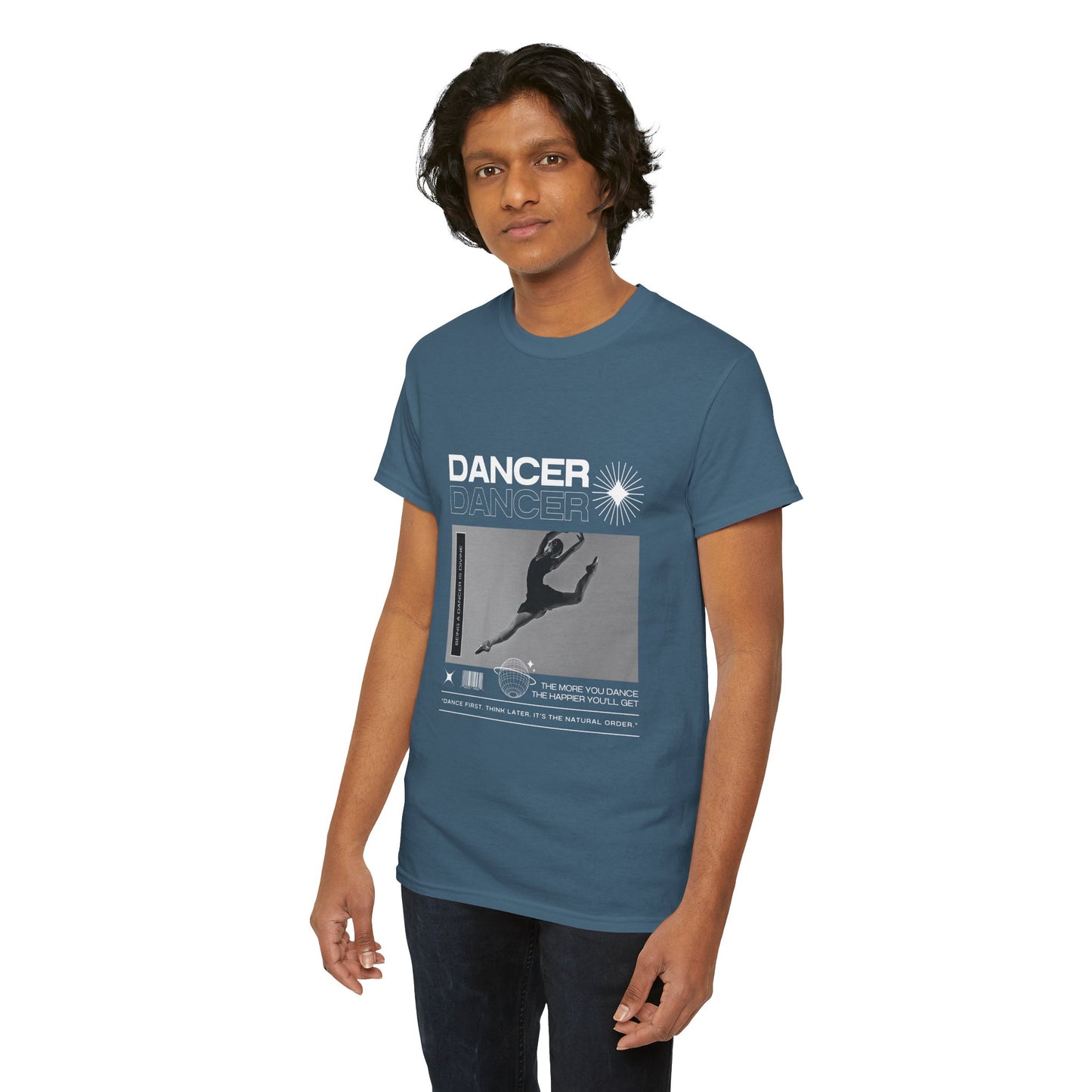“Dancer” Mottos Streetwear Tee – Unisex Heavy Cotton Dance T-Shirt with Bold Graphic