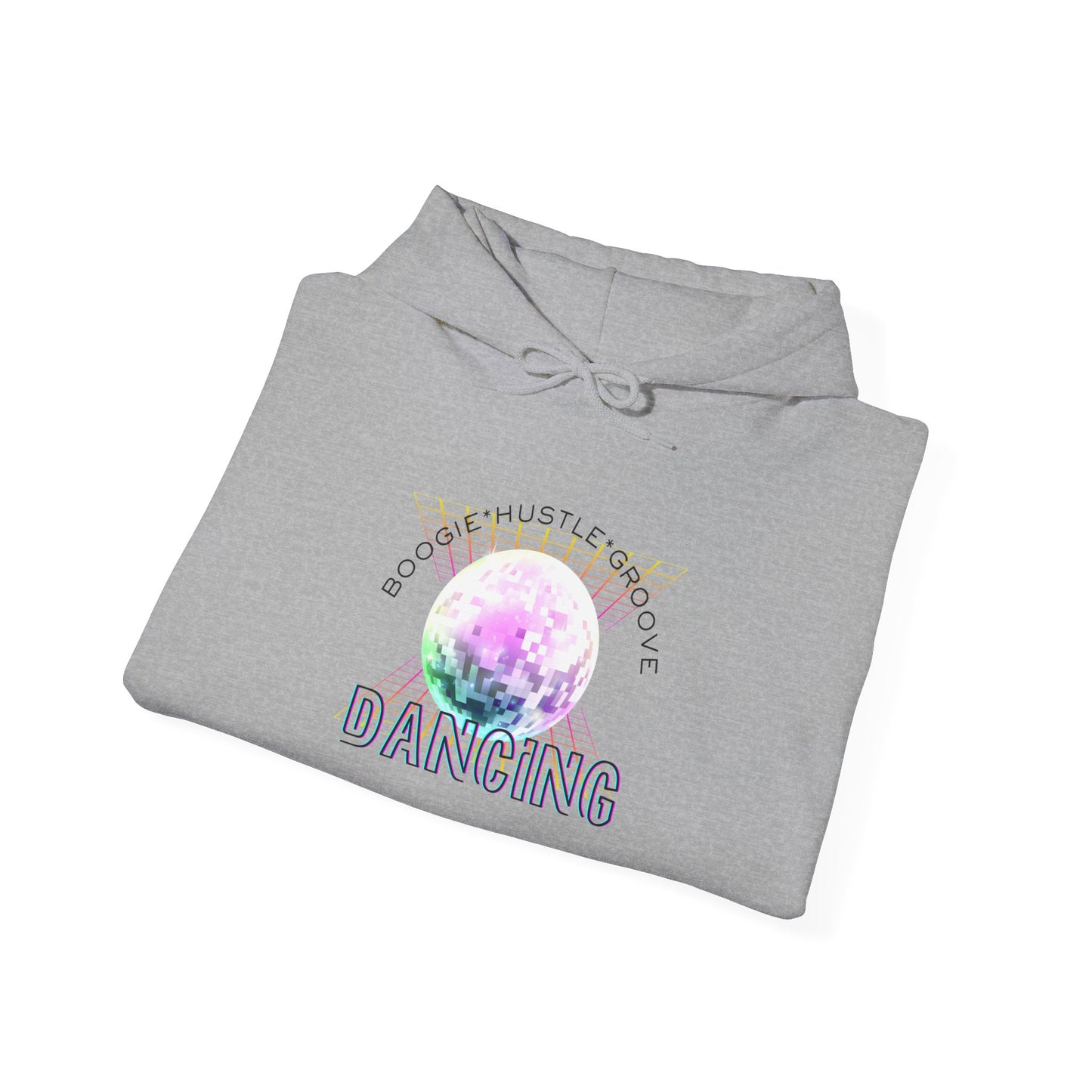 "Boogie, Hustle, Groove - Dancing" Streetwear Dance Graphic – Unisex Heavy Blend™ Hooded Sweatshirt