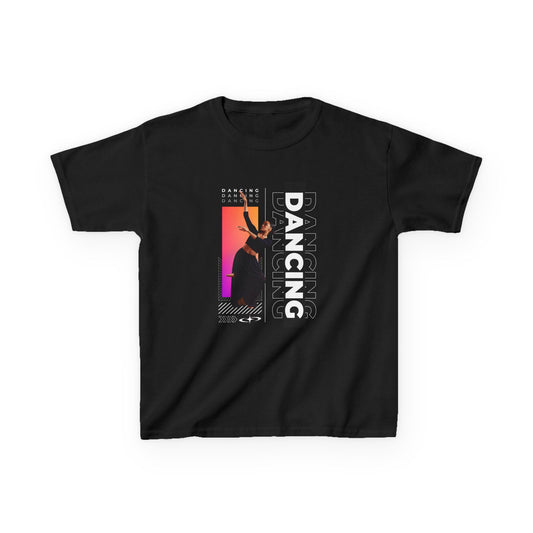 “Dancing” Youth Short Sleeve T-Shirt – Streetwear-Inspired Female Dancer Design – Trendy Kids Dance Graphic Tee