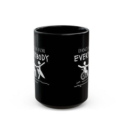 "Dance Is for Everybody" Accent Coffee Mug – Inclusive Dance-Themed Mug for Dancers, Teachers, and Ballet Lovers