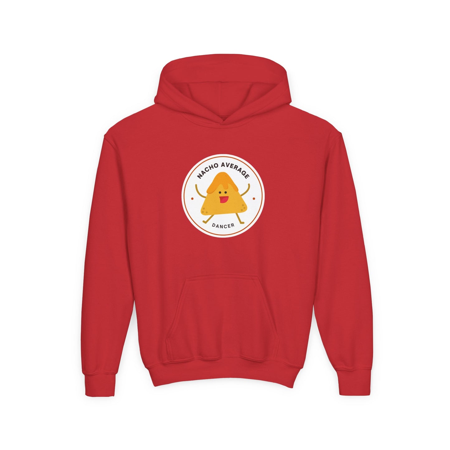 "Nacho Average Dancer" Youth Hooded Sweatshirt – Funny Dance Pun Nacho Graphic Hoodie for Kids and Teens