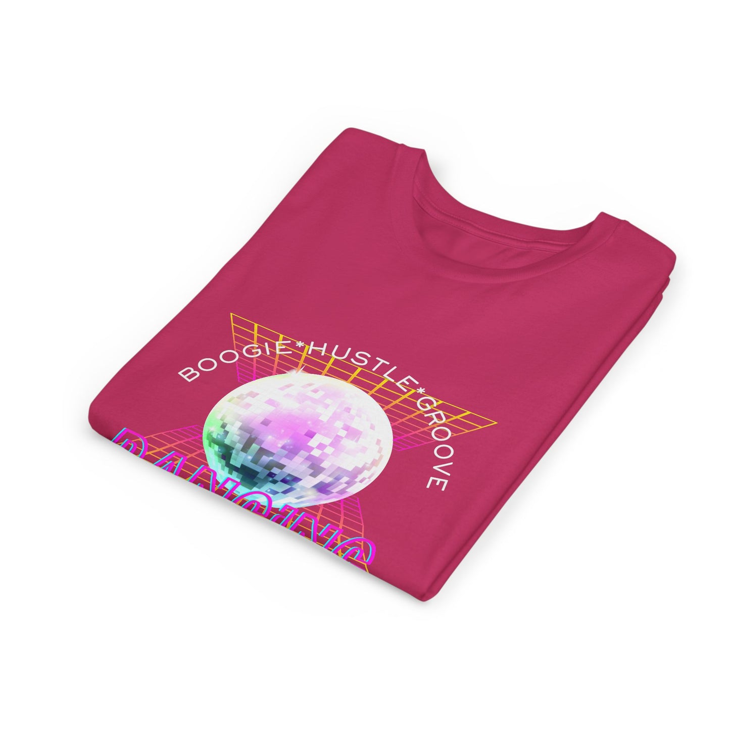 "Boogie, Hustle, Groove - Dancing" Streetwear Dance Graphic – Youth Short Sleeve Tee