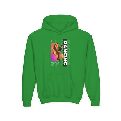 “Dancing” Female Dancer Streetwear Graphic | Unisex Youth Hoodie – Dance Hoodie for Kids & Young Performers