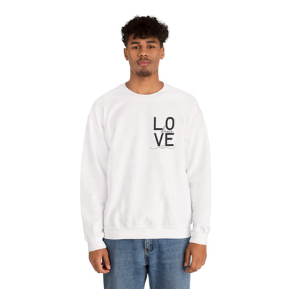 "LOVE Dance" Unisex Crewneck Sweatshirt – Script Letter Graphic Dance Lover Pullover