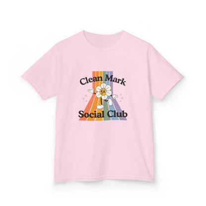 “Clean Mark Social Club” Kids Heavy Cotton™ Tee – Streetwear-Inspired Dance Graphic Tee for Kids