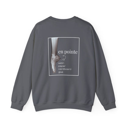 “I Dance en Pointe” - Optional Personalized Sleeve - Ballet Unisex Heavy Blend™ Crewneck Sweatshirt with Front and Back Print