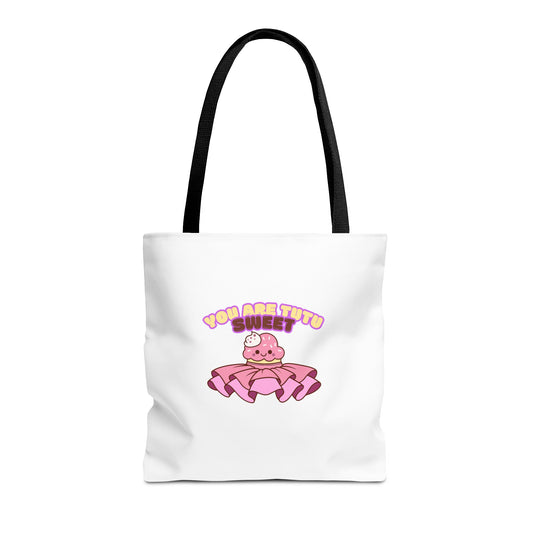 "You Are Tutu Sweet" Kawaii Cupcake Dance Tote Bag – Cute Canvas Bag for Dancers, Dance Moms & Ballet Lovers | Dance Gift Idea
