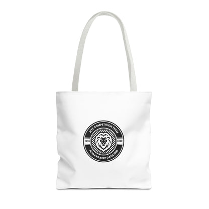 "Jeté Competition Team, Always Keep Dancing" Canvas Tote Bag – Collegiate Dance Team Logo | Reusable Dance Bag for Dancers, Rehearsals & Competitions