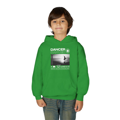 “Dancer” Arabesque on the Beach Graphic | Unisex Youth Hoodie – Streetwear-Inspired Ballet Dance Hoodie for Kids & Young Dancers