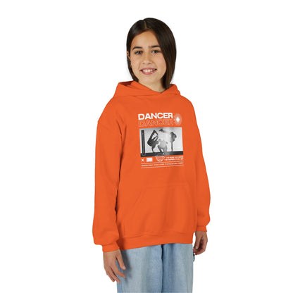 “Dancer” Breakdancer Streetwear Graphic | Unisex Youth Hoodie – Hip-Hop Dance Hoodie for Kids & Young Performers