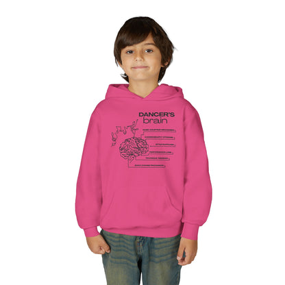 “Dancer’s Brain” Unisex Youth Hoodie with Funny Dance Brain Graphic – Personalized Dance Hoodie for Kids & Teens, Custom Name or Studio Option