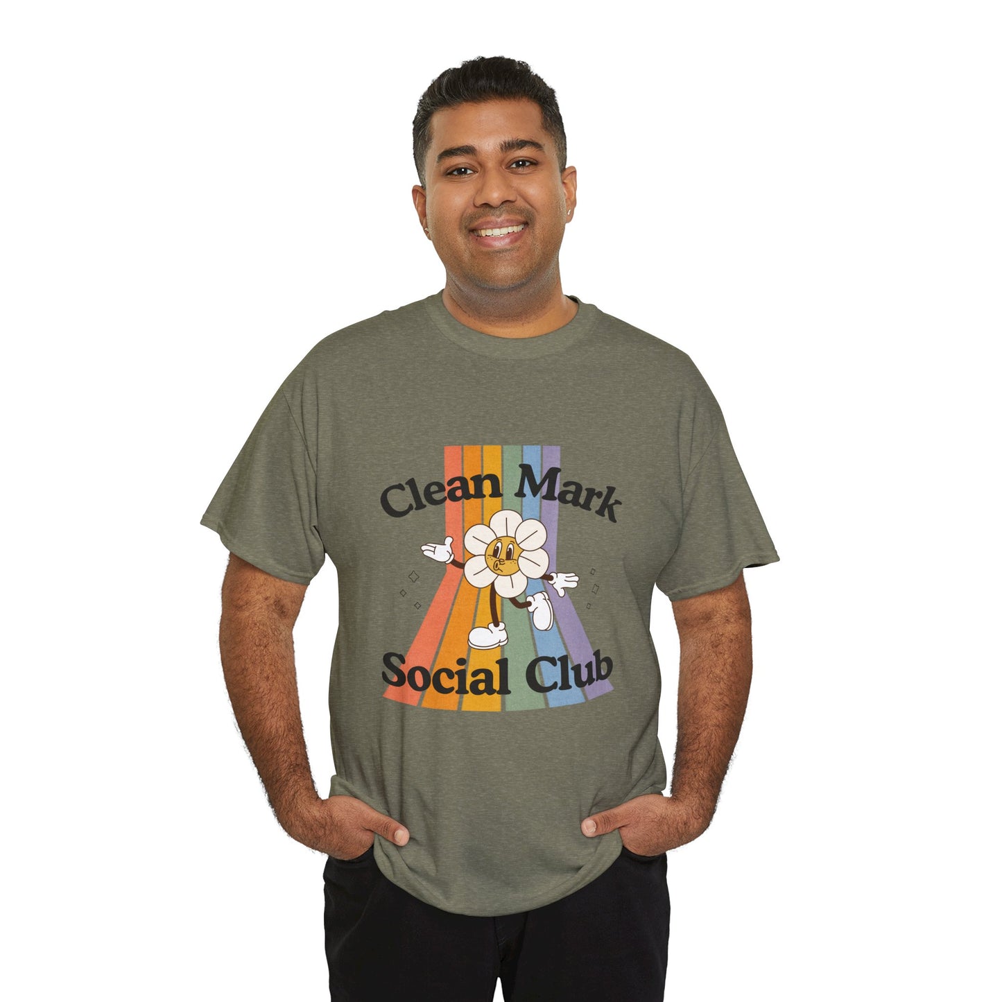 “Clean Mark Social Club” Unisex Heavy Cotton T-Shirt – Streetwear-Inspired Dance Graphic Tee for Adults & Kids
