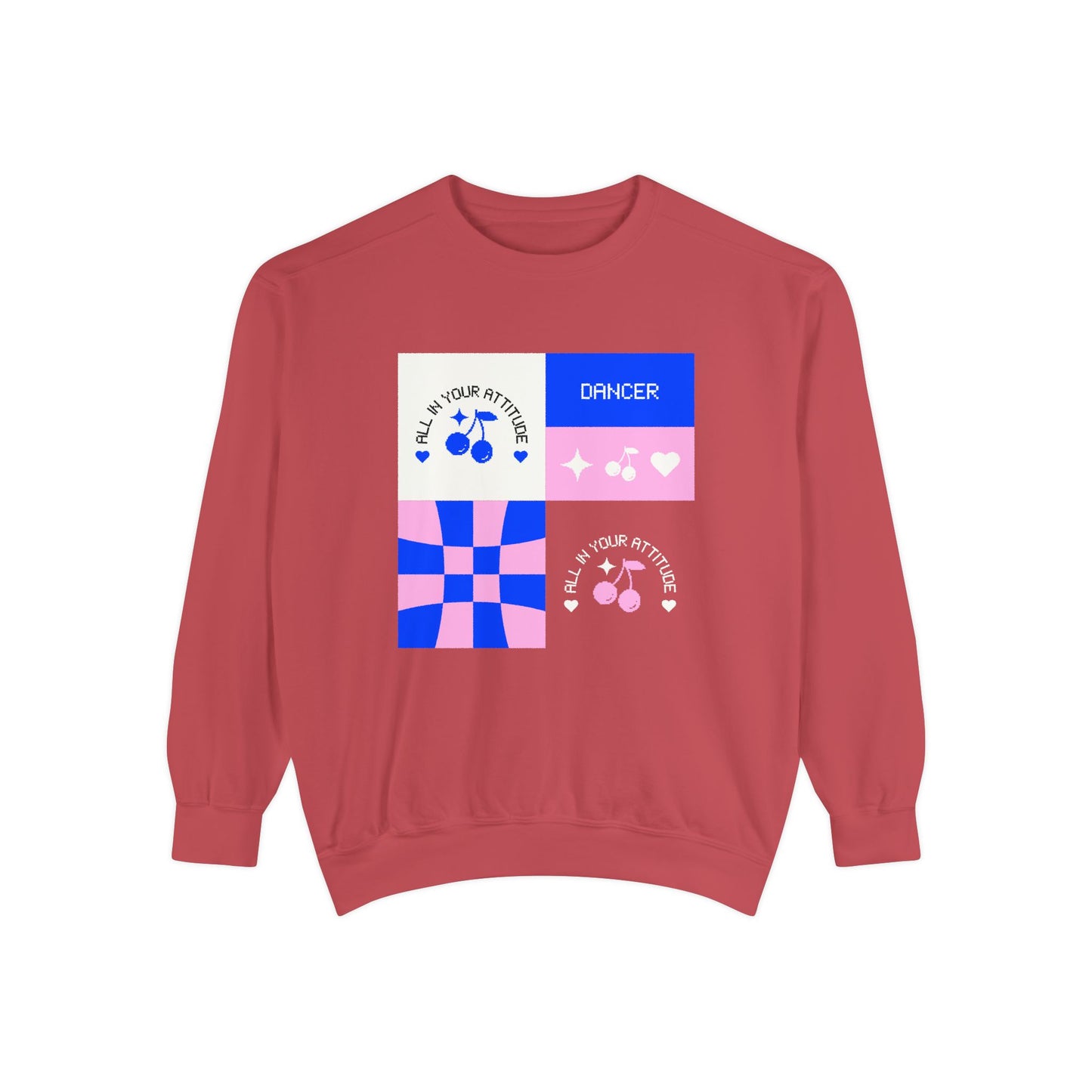 "Dancer – All in Your Attitude" Unisex Lightweight Crewneck Sweatshirt – Retro-Inspired Dance Graphic Pullover for Confident Movers & Performers