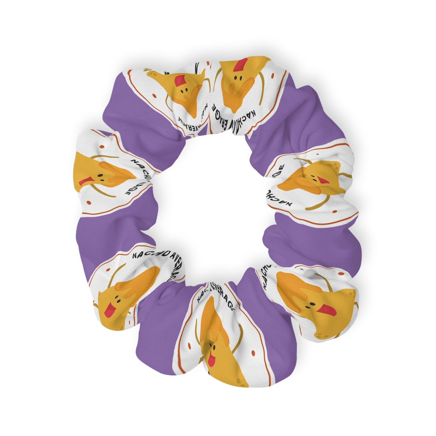 “Nacho Average Dancer” Scrunchie – Funny Dance Pun Hair Accessory with Cute Nacho Graphic