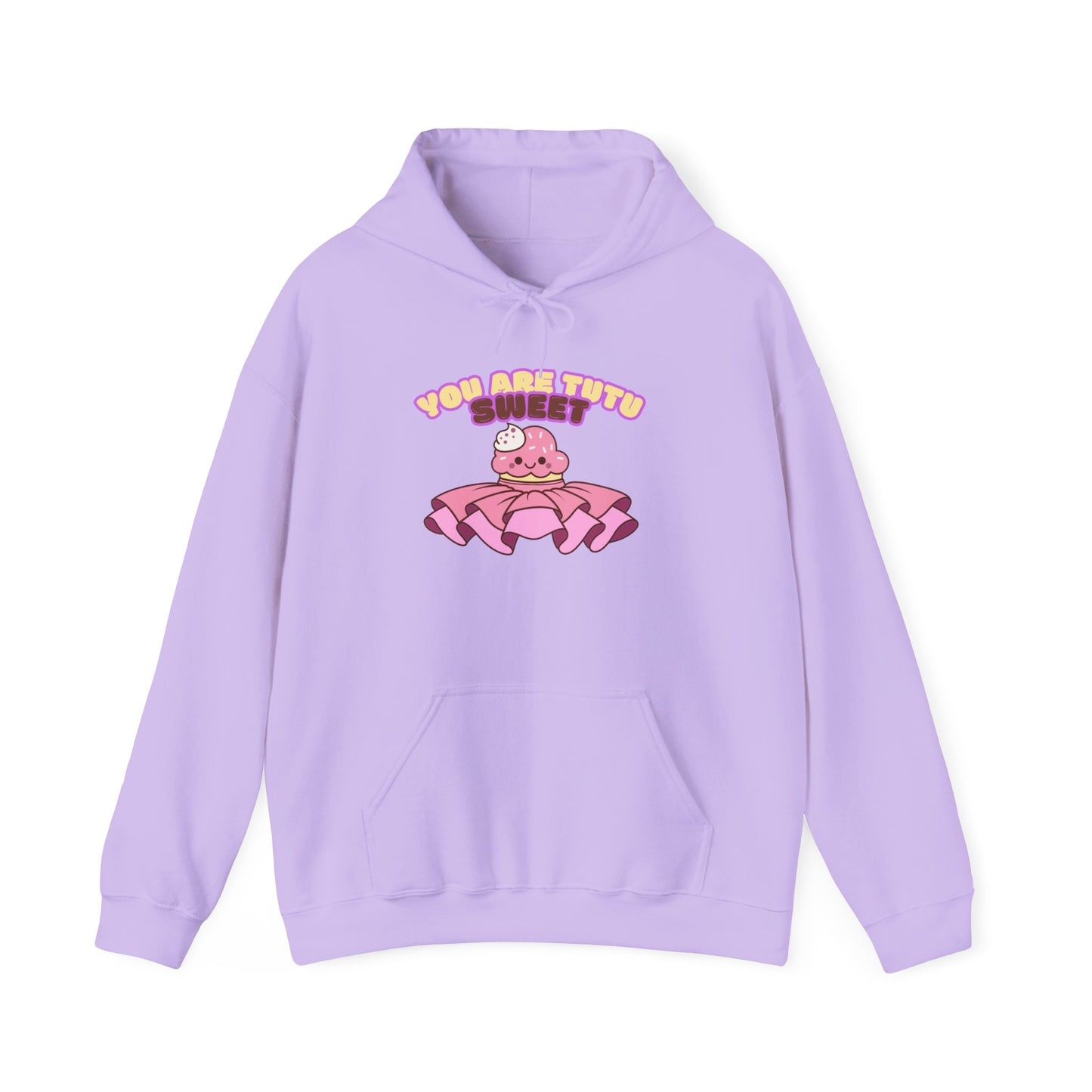 "You Are Tutu Sweet" Unisex Heavy Blend Hooded Sweatshirt – Kawaii Cupcake in Tutu Dance Graphic Hoodie for Adults and Teens