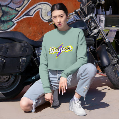 "Dancer" Women’s Cropped Dance Sweatshirt – Superhero-Inspired Graphic | Bold Dance Apparel for Strong, Empowered Movers