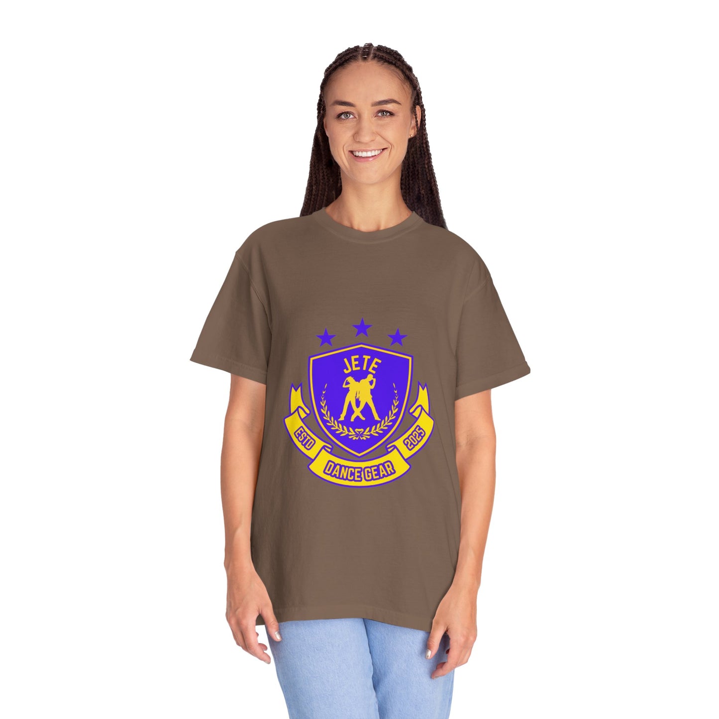 "Jeté Dance Gear" Unisex Garment-Dyed T-Shirt – Collegiate-Style Graphic Tee – Dance Apparel for Dancers & Performers