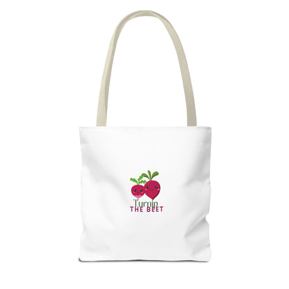 "Turnip the Beet" Canvas Tote Bag – Cute Veggie Graphic Dance-Themed Reusable Bag for Grocery Runs, Dance Class & Everyday Use