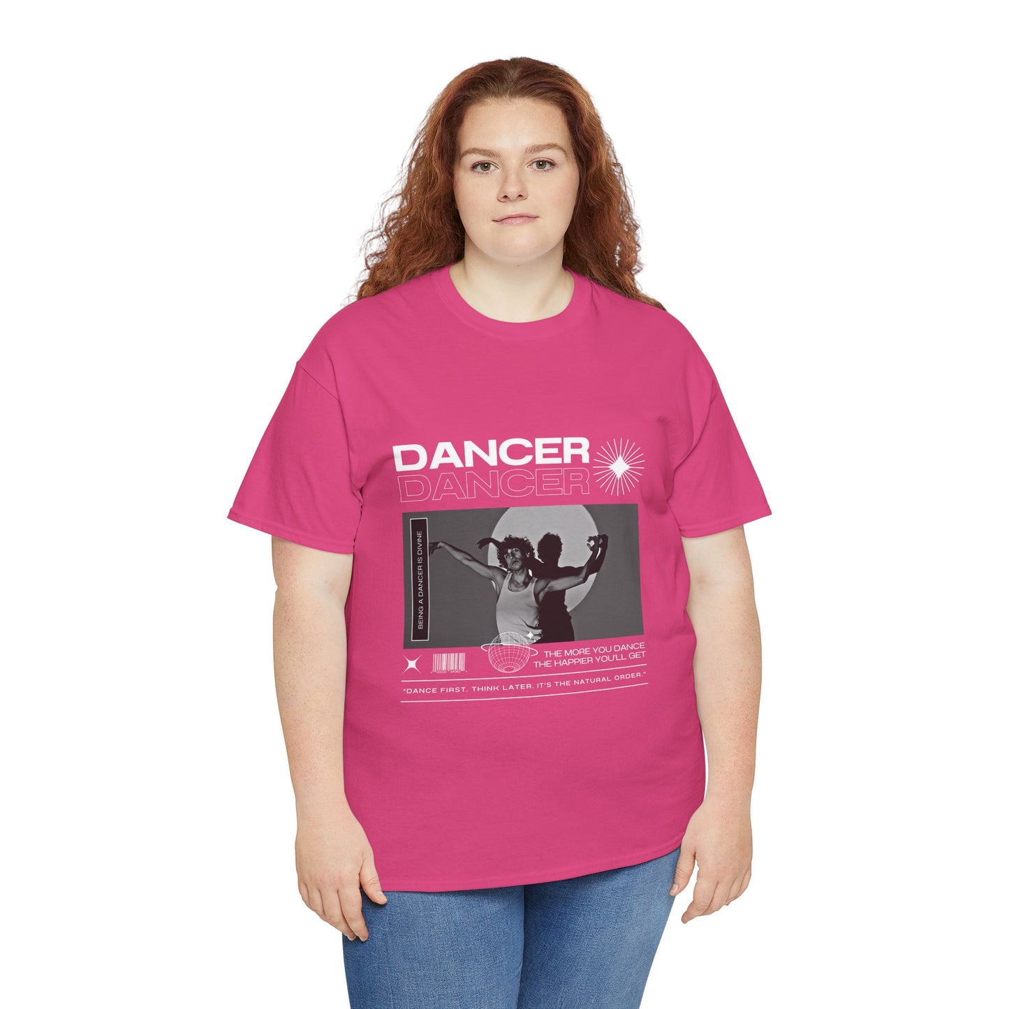 "Dancer" Spotlight Contemporary Dance Graphic Unisex Heavy Cotton Tee – Streetwear-Inspired Dance T-Shirt for Performers & Dance Lovers