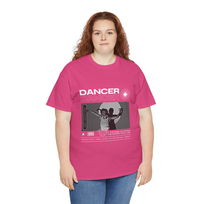 "Dancer" Spotlight Contemporary Dance Graphic Unisex Heavy Cotton Tee – Streetwear-Inspired Dance T-Shirt for Performers & Dance Lovers