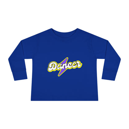 "Dancer" Toddler Dance T-Shirt – Bold Superhero-Inspired Long Sleeve Tee for Kids