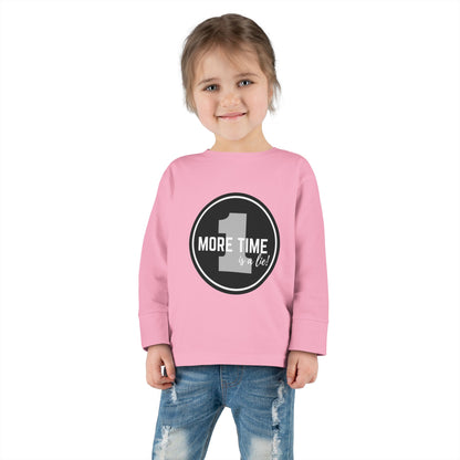 "One More Time Is a Lie" Toddler Dance T-Shirt – Bold Emblem Graphic Long Sleeve Tee for Kids
