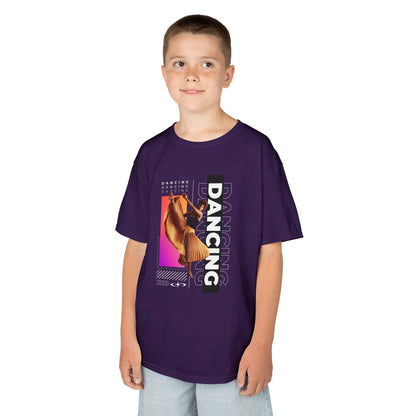 "Dancing" Youth Short Sleeve T-Shirt – Streetwear-Inspired Female Dancer Graphic – Stylish Dance Apparel for Kids