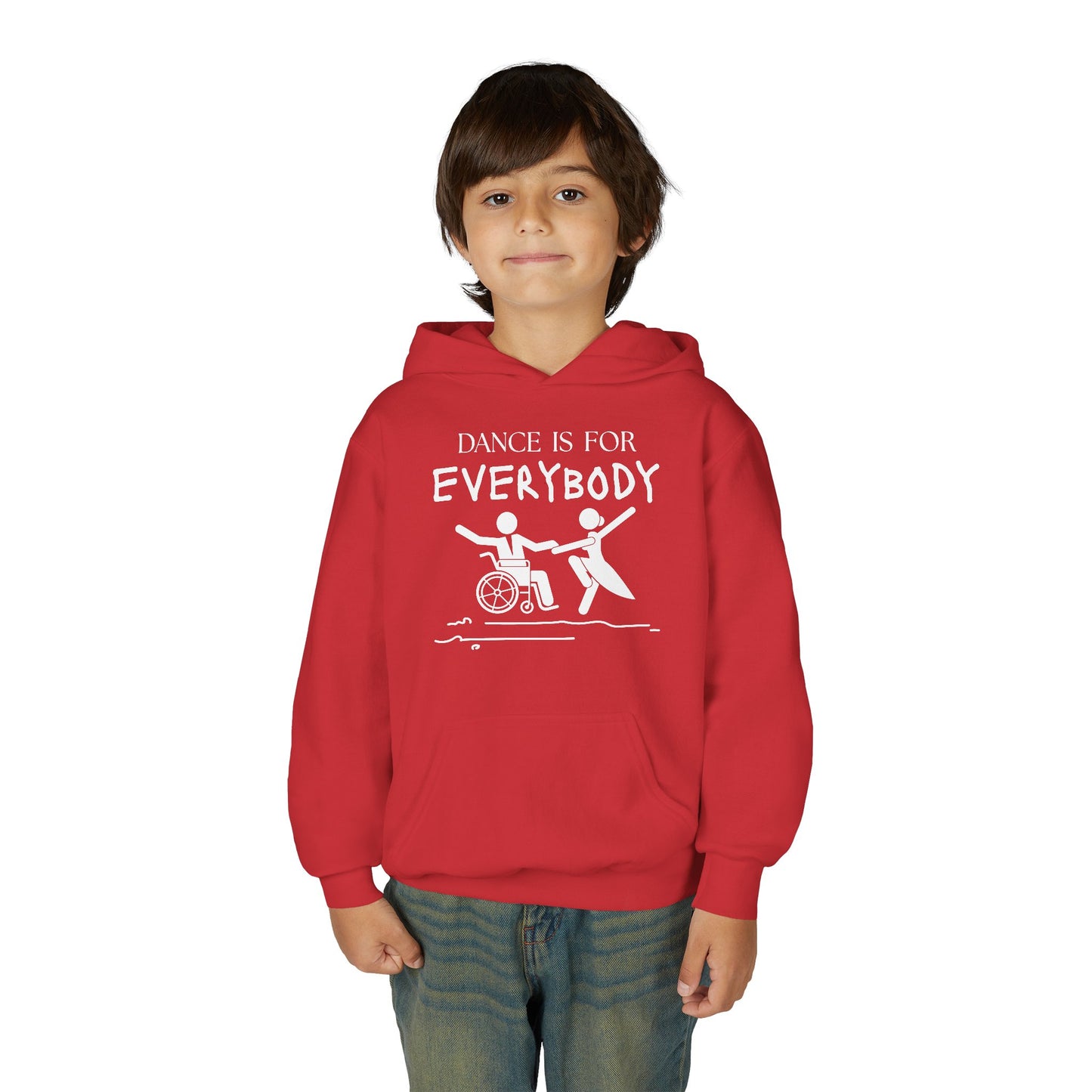 “Dance Is for Everybody” Unisex Youth Hoodie – Inclusive Dance Hoodie for Kids & Teens, Personalized with Name or Studio