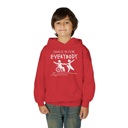 “Dance Is for Everybody” Unisex Youth Hoodie – Inclusive Dance Hoodie for Kids & Teens, Personalized with Name or Studio