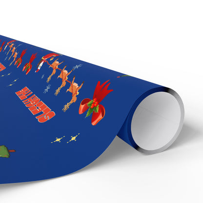 “Sleigh the Dance Floor” Christmas Wrapping Paper – Cute Retro Video Game–Style Holiday Gift Wrap for Dancers, Perfect for Dance Studios & Ballet Lovers