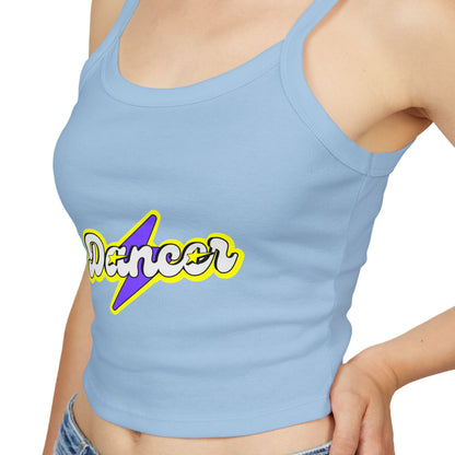 "Dancer" Women’s Spaghetti Strap Tank Top – Superhero-Inspired Dancer Graphic | Empowering Dance Apparel for Strong & Stylish Performers