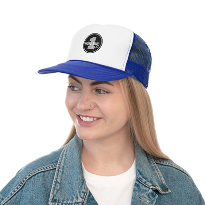 "One More Time is a Lie" Dance Quote Unisex Trucker Hat – Emblem Graphic Cap for Dancers & Dance Moms – Funny Dance Rehearsal Hat