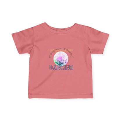 "Boogie, Hustle, Groove - Dancing" Streetwear Dance Graphic – Infant Fine Jersey Tee