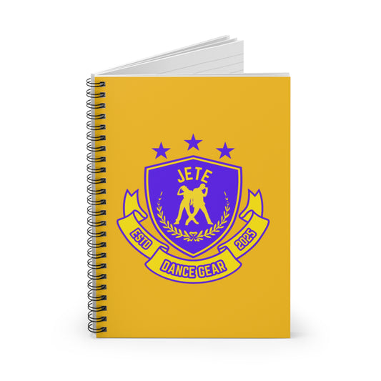 "Jeté Dance Gear" Spiral Notebook – Collegiate-Inspired Dance Journal with Colorful Graphic for Dancers, Students & Choreographers