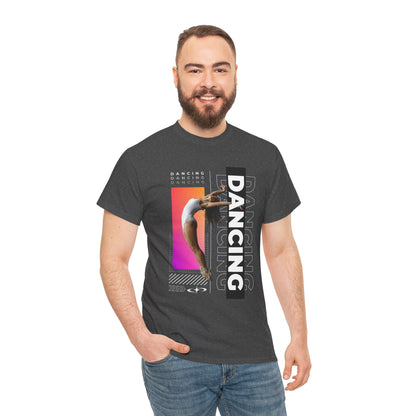 “Dancing” Streetwear-Inspired Female Dancer Unisex Heavy Cotton Tee – Urban Dance Graphic T-Shirt for Performers and Dance Lovers