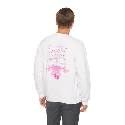 “Sugar Plum Fairy” Back Print ADULT Sweatshirt + “Nutcracker 2025” Front – Unisex Heavy Blend Crewneck | Ballet Holiday Dance Apparel